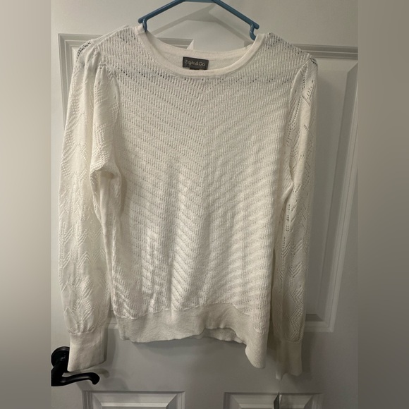 Style & Co. Sweaters - Style & Co. Crew Neck Sweater with Textured Stripes